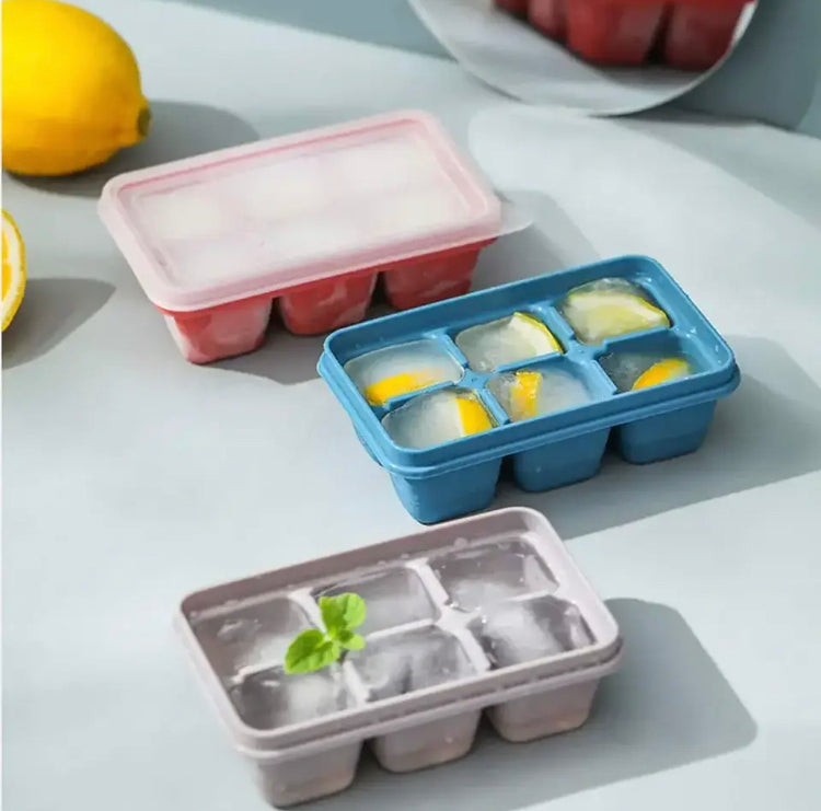 6 Grid Ice Tray Mold, Soft Silicone Ice Cube Mold, 6 Grids Soft Bottom Quick Freezer Fruit Ice Cube Maker 6 Grid Ice Tray Mold, Soft Silicone Ice Cube Mold, 6 Grids Soft Bottom Quick Freezer Fruit Ice Cube Maker
